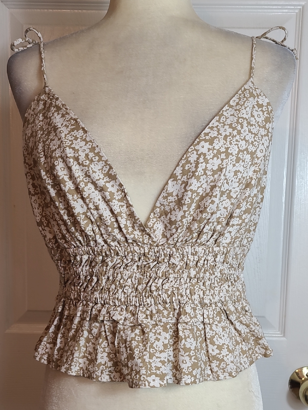 Sim & Sam Smocked Crop Top NWT